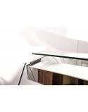 Stół przyścienny z trzema szufladami i dwiema półkami STALGAST 800x600x850 lewy